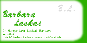 barbara laskai business card